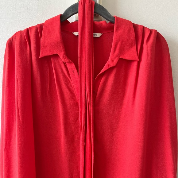 Diane Von Furstenberg Coral Red Karin Dress Sz 10 - Picture 12 of 16